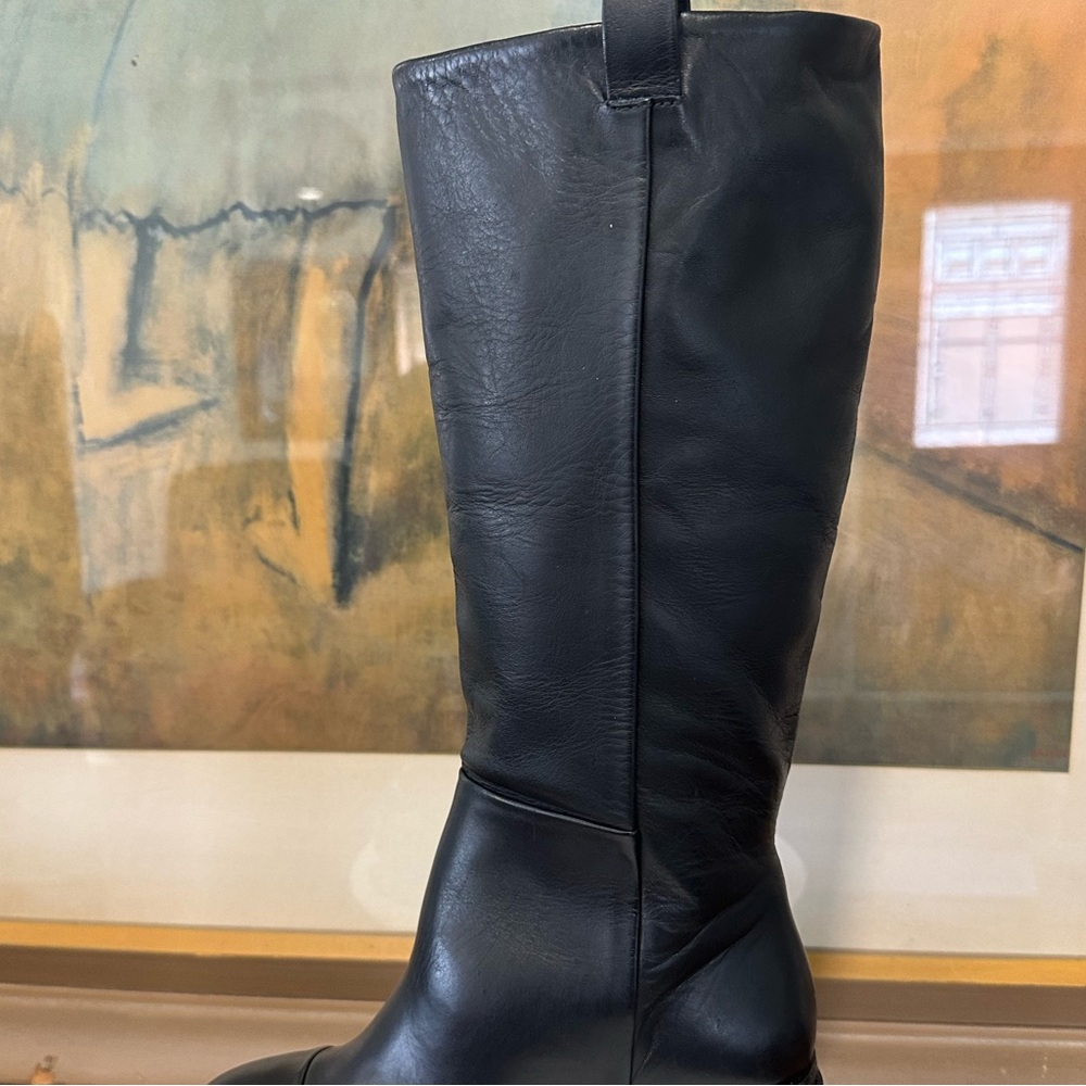 🌹CULT GAIA🌹 Hana Block Heel Leather Boots Black Size: 35 - Picture 8 of 13